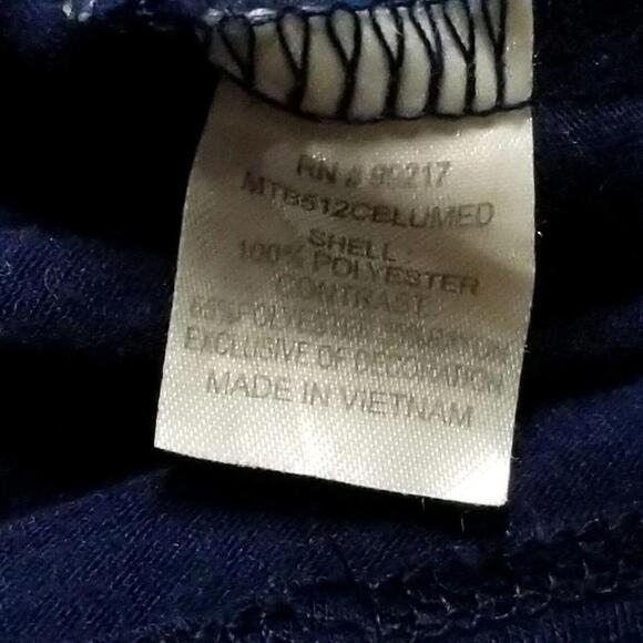 Charming Charlie Top Size Medium Blue Striped Braided Scoop Neck - Picture 2 of 8